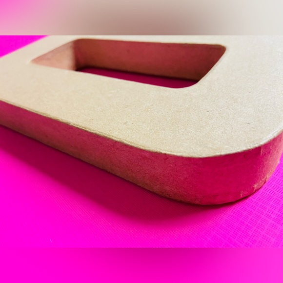NWT. Block chunky paper mache letter “O” or number zero. Natural tan color. - Picture 3 of 3
